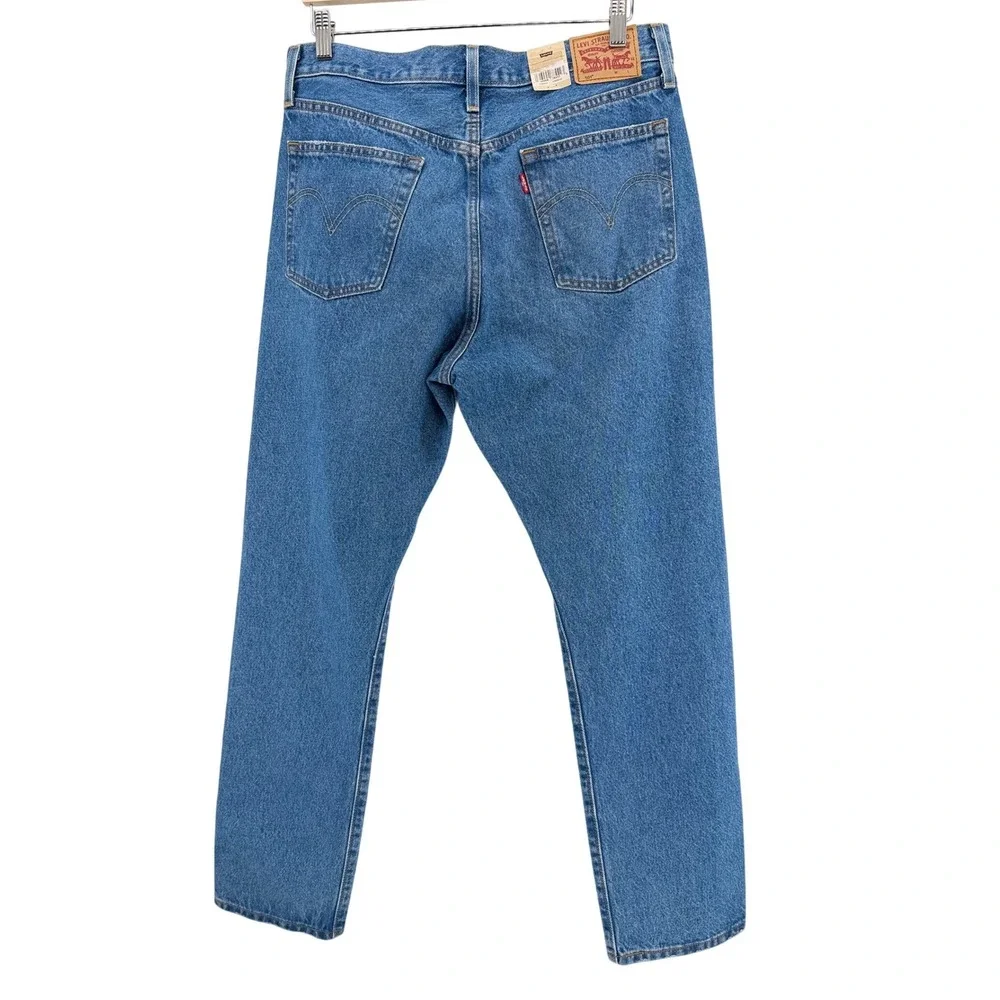 Levis 501 Original Fit Jeans Men 31x30 Blue Distressed Straight Leg Button Fly